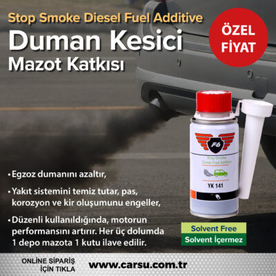 Egzoz Duman Kesici Dizel Yakıt Katkısı Stop Smoke Diesel