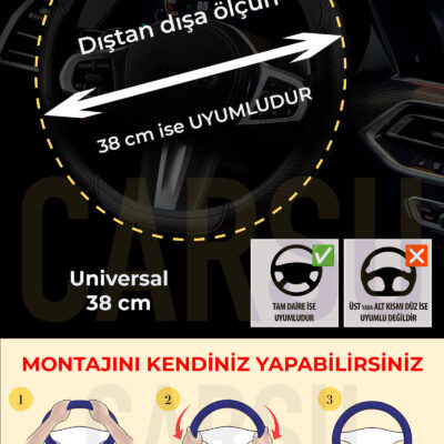 Kokusuz Geçmeli Direksiyon kılıfı montajı nasıl yapılır?